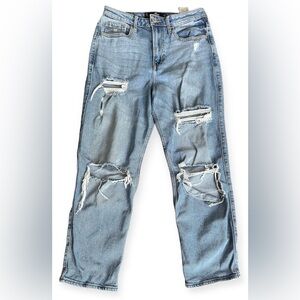 HOLLISTER Ultra Highrise Vintage Distressed Straight Jeans